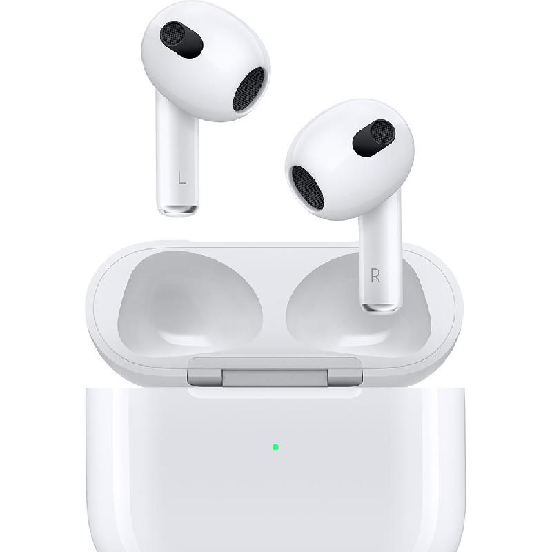Apple AirPods 3rd Gen Earbuds, Bluetooth (Device)/MagSafe Charging Case, Lightning, Built-in Microphone, White