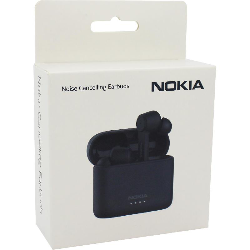 Nokia BH-805 Noise Cancelling Earbuds, Active Noise Cancelling, Bluetooth, USB (Charging), Built-in Microphone, Charcoal