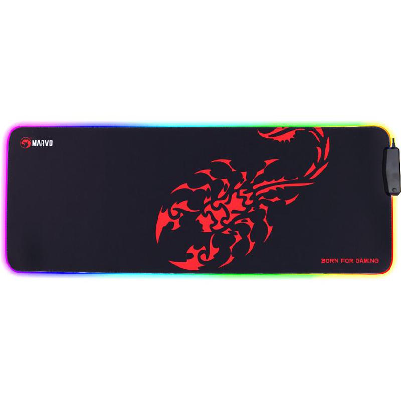MARVO RGB Backlight Gaming Mouse Pad, Extra Large, Black