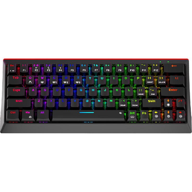 MARVO KG962 60% Mechanical Gaming Keyboard, Bluetooth/Wireless (2.4 GHz RF), for Laptop/Desktop Computer/Gaming Desktop Computer/CPU Windows OS, Black