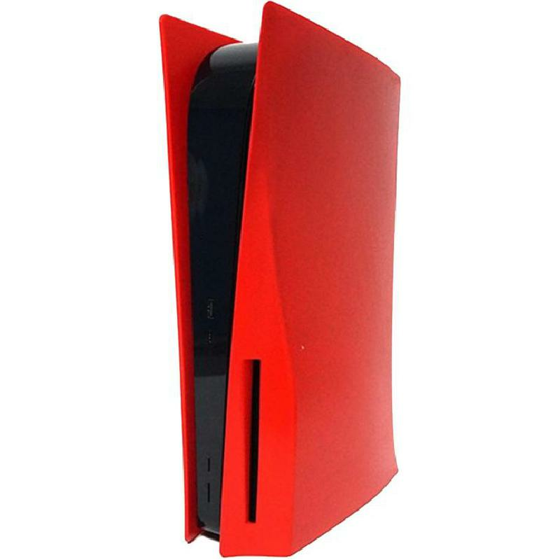 Twisted Minds Disc Plate Console, Protective Cover, for PlayStation 5 Blu-ray Console Edition, Red