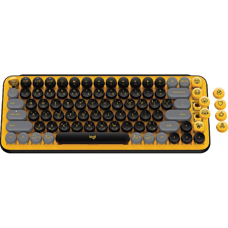 Logitech POP Keys Keyboard, Bluetooth/Wireless (2.4 GHz RF), for Devices with Windows/macOS, Blast