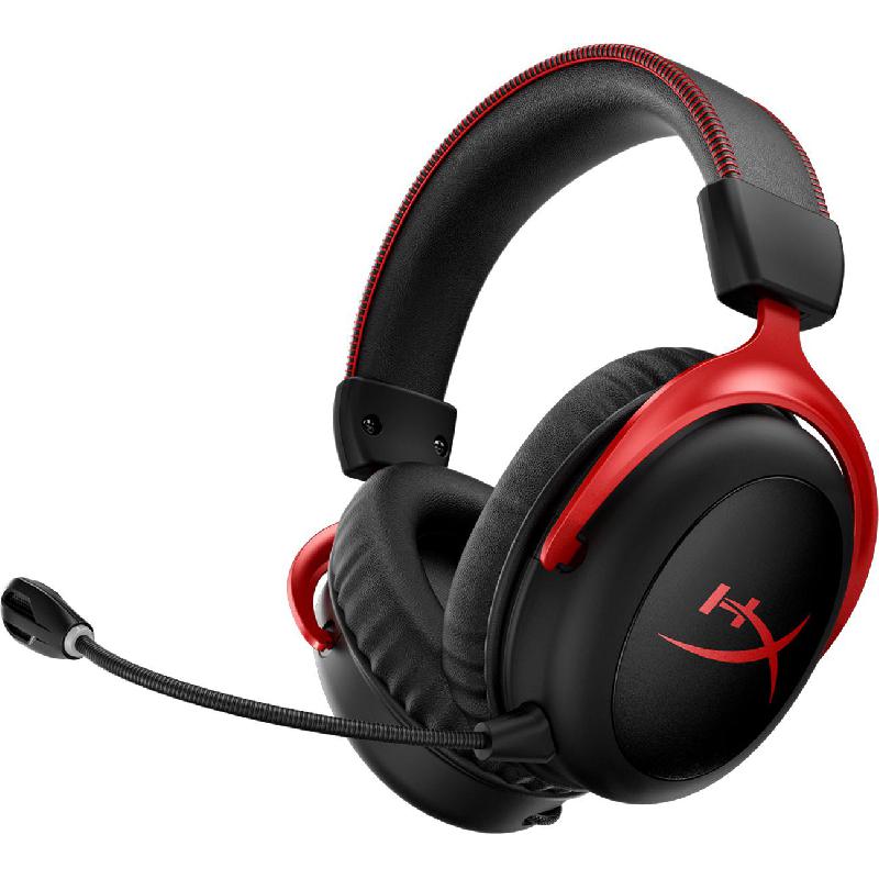 HyperX Cloud II Gaming Headset, Active Noise Cancelling, Wireless, USB (Charging), Detachable Microphone, Black
