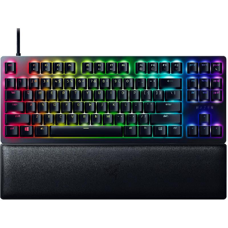 Razer Huntsman V2 Tenkeyless Purple Mechanical Switch Gaming Keyboard, Wired, for Laptop/Desktop Computer/Gaming Desktop Computer/CPU Windows OS, Black