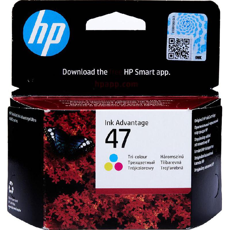 HP 47 Inkjet Cartridge, Tri-colour (Cyan;Magenta;Yellow)