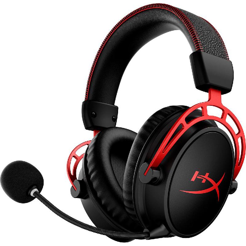 HyperX Cloud Alpha Gaming Headset, Noise Cancelling Microphone, Wireless, USB (Charging), Bidirectional Microphone, Black/Red