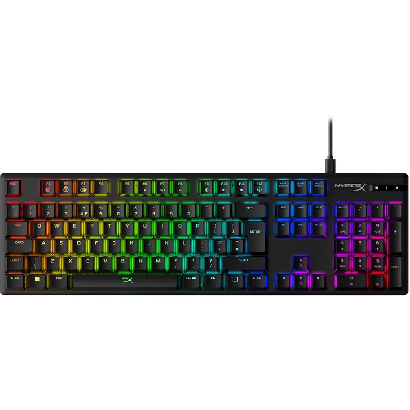 HyperX Alloy Origins RGB Mechanical Gaming Keyboard, Wired, for Apple Laptop/Desktop Computer/Gaming Desktop Computer/CPU/Gaming CPU, Black