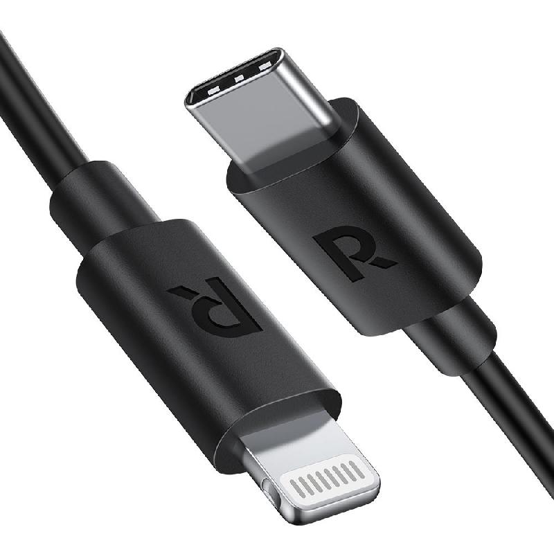 RAVPower USB-C to Lightning Standard Cable, 1.00 m ( 3.28 ft ), Black