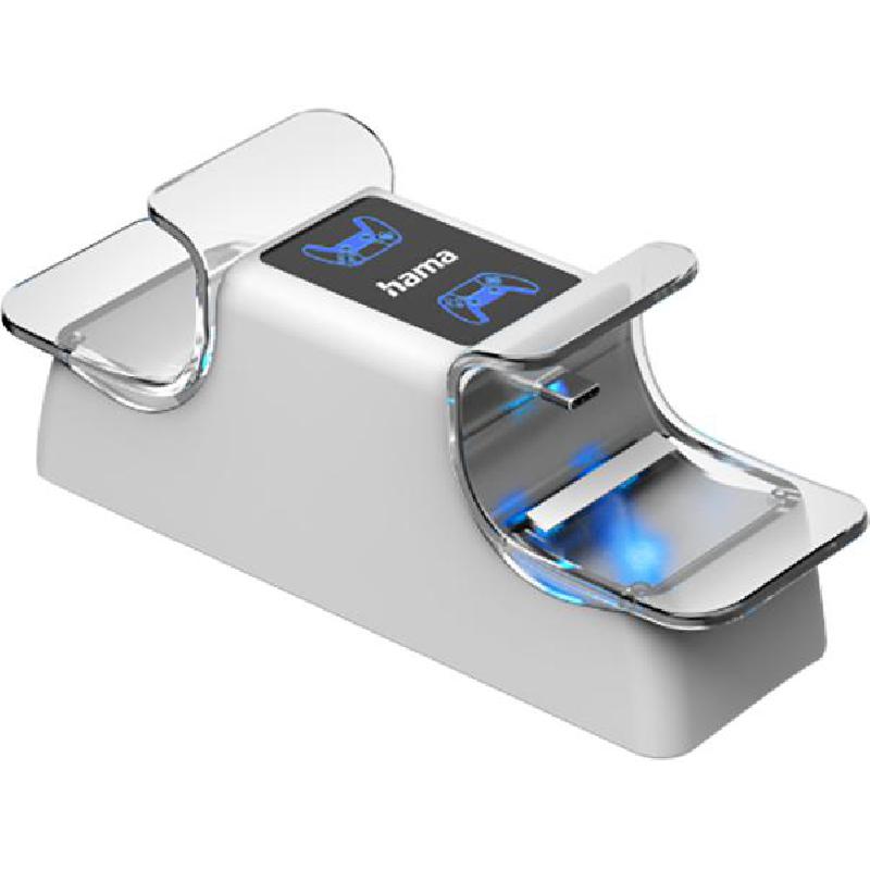 Hama Dual Charging Station for PS5 Device Charger, for DualSense Wireless Controller, White