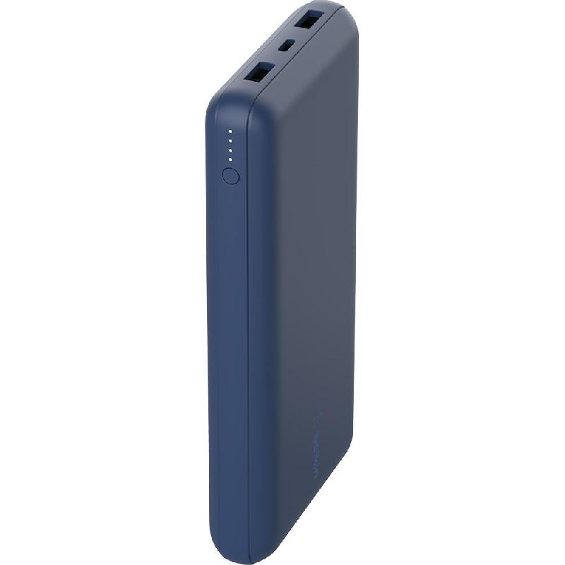 Belkin BoostCharge Power Bank 20K, Fast Battery Charging, 20000 mAh, 3 USB (1X USB-C/2X USB), Blue