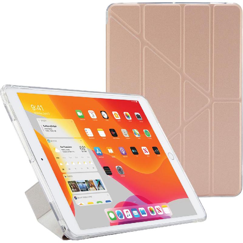 PIPETTO Origami Folio Tablet Case, for iPad 10.2 - 2019, Rose Gold