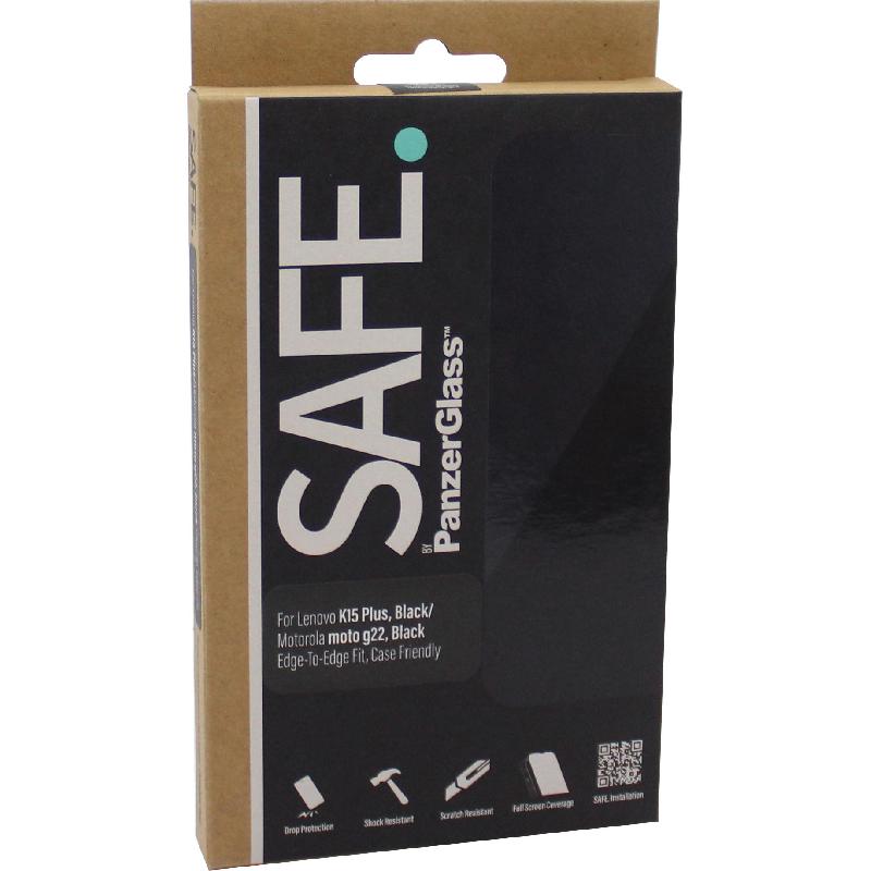 PanzerGlass Case Friendly Smartphone Screen Protector, Tempered Glass, Edge-to-Edge, Black, for Lenovo K15 Plus