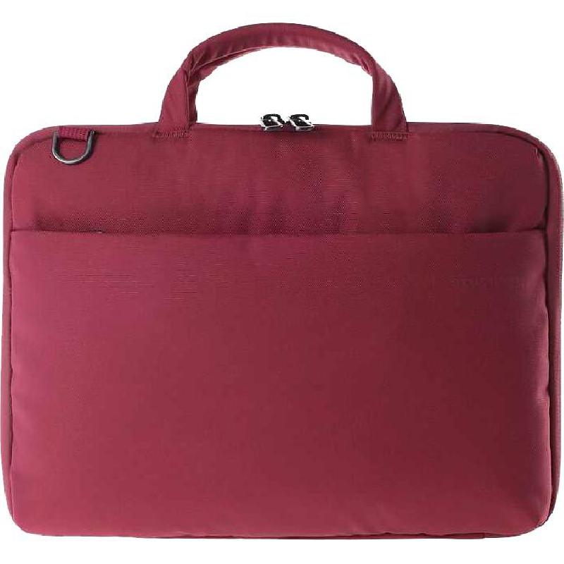 TUCANO DARKOLOR Ultra-protective Slim Laptop Messenger Bag, for 14"/13.9" (Device), Red