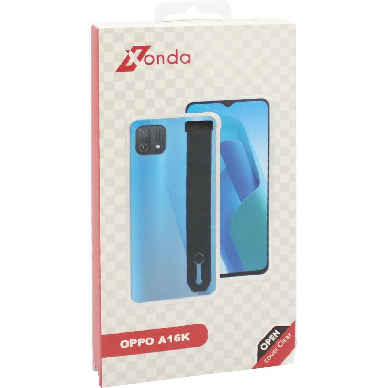 Xonda Back Cover Mobile Case with Strap, for OPPO A16k, Clear