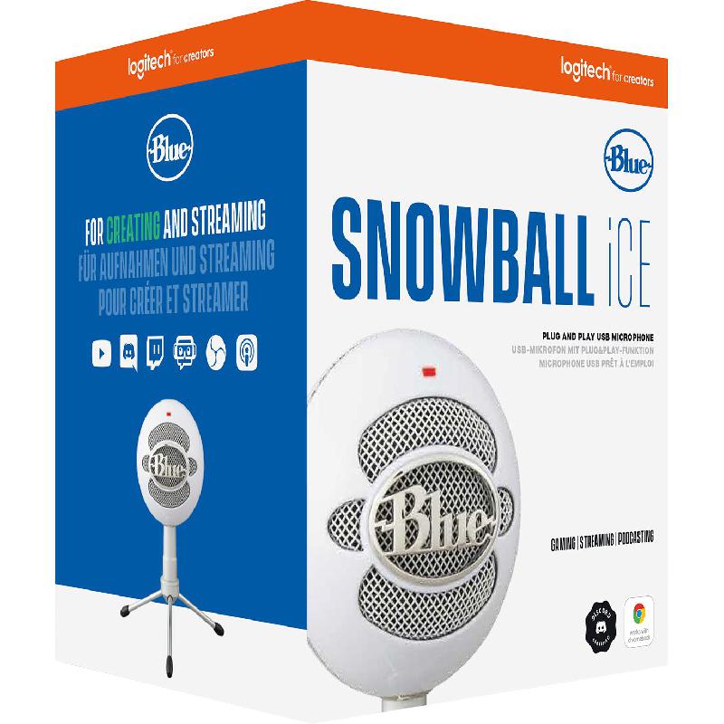 Blue Snowball Ice, Condenser Microphones, White — 2
