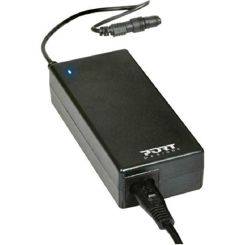 Port Designs Universal Laptop Charger, 90 Watts, Black