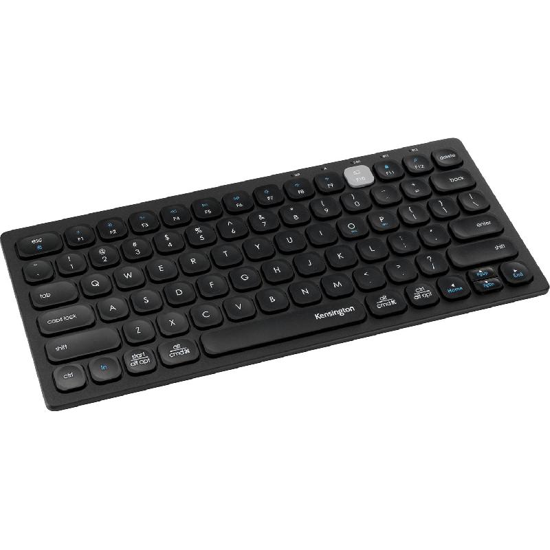 Kensington Multi-Device Dual Wireless Compact Keyboard Keyboard, Bluetooth/Wireless (2.4 GHz RF), for iOS/Android/Windows OS/macOS, Black