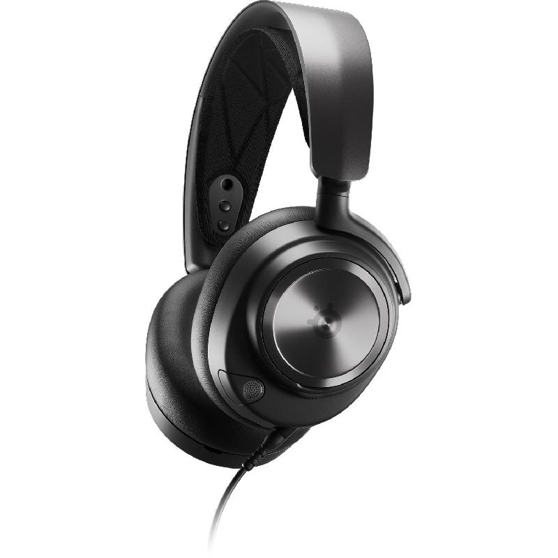 SteelSeries Arctis Nova Pro Gaming Headset, Active Noise Cancelling, Wired, USB-C, Retractable Microphone, Black