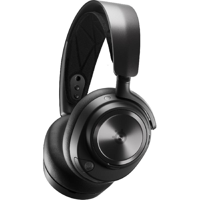 SteelSeries Arctis Nova Pro Gaming Headset, Active Noise Cancelling, Bluetooth/Wireless, USB-C, Retractable Microphone, Black