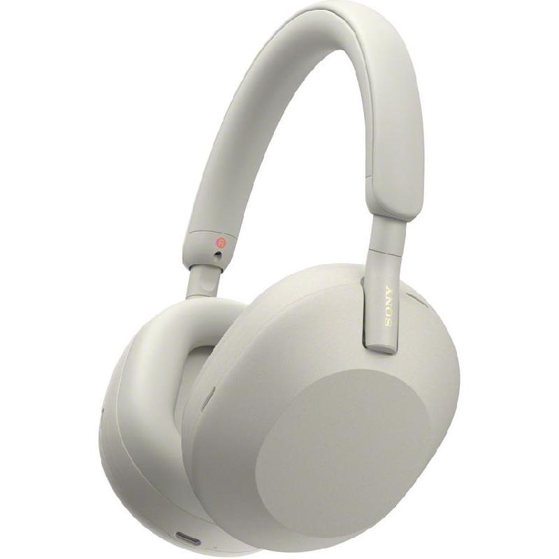 Sony WH-1000XM5 Mark 5 Over-Ear Headphones, Active Noise Cancelling, Bluetooth, USB (Charging), Built-in Microphone, Silver