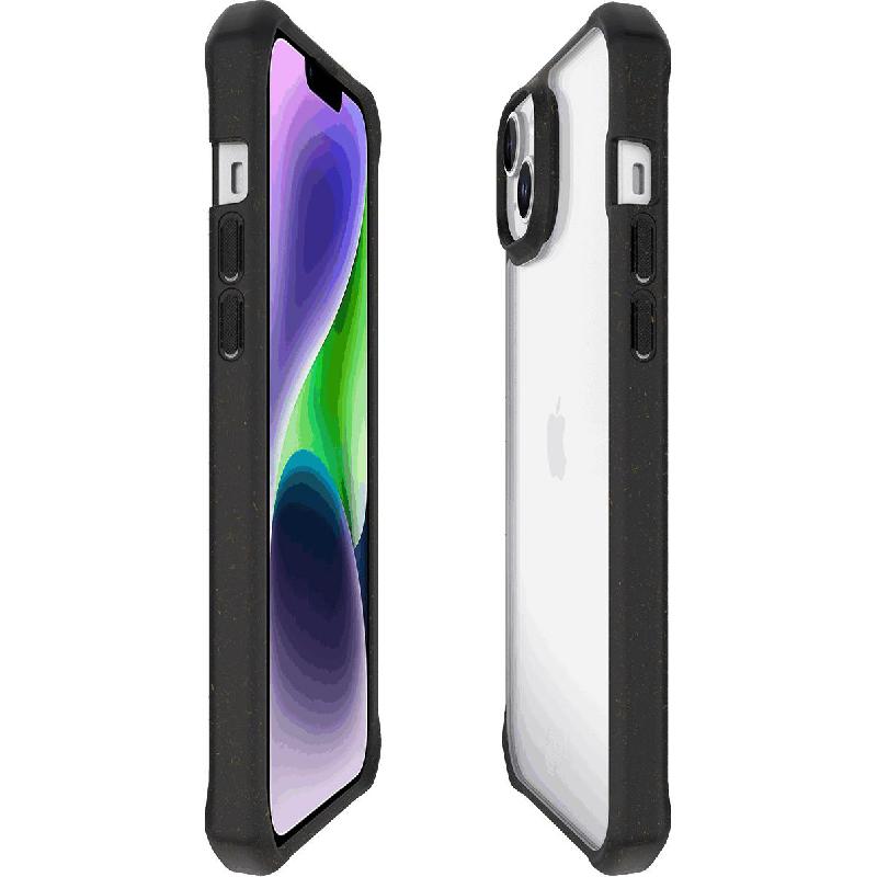 ITskins Feroniabio Pure Back Cover Mobile Case, for iPhone 14 Plus, Transparent Black