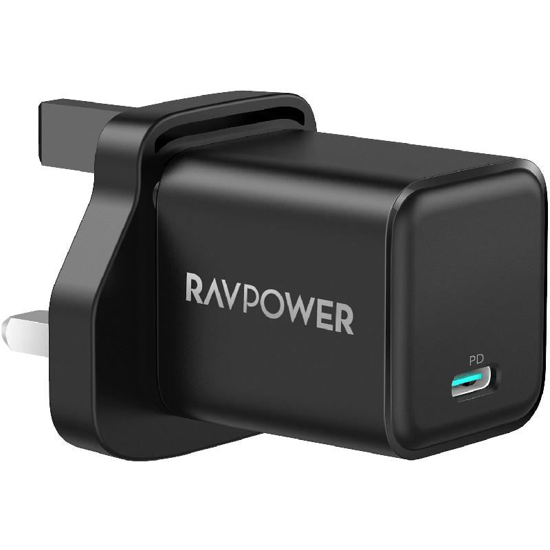 RAVPower 2-Pack PD Pioneer 30W Wall Charger, USB PD (Power Delivery), 30 Watts, Single USB-C, Black