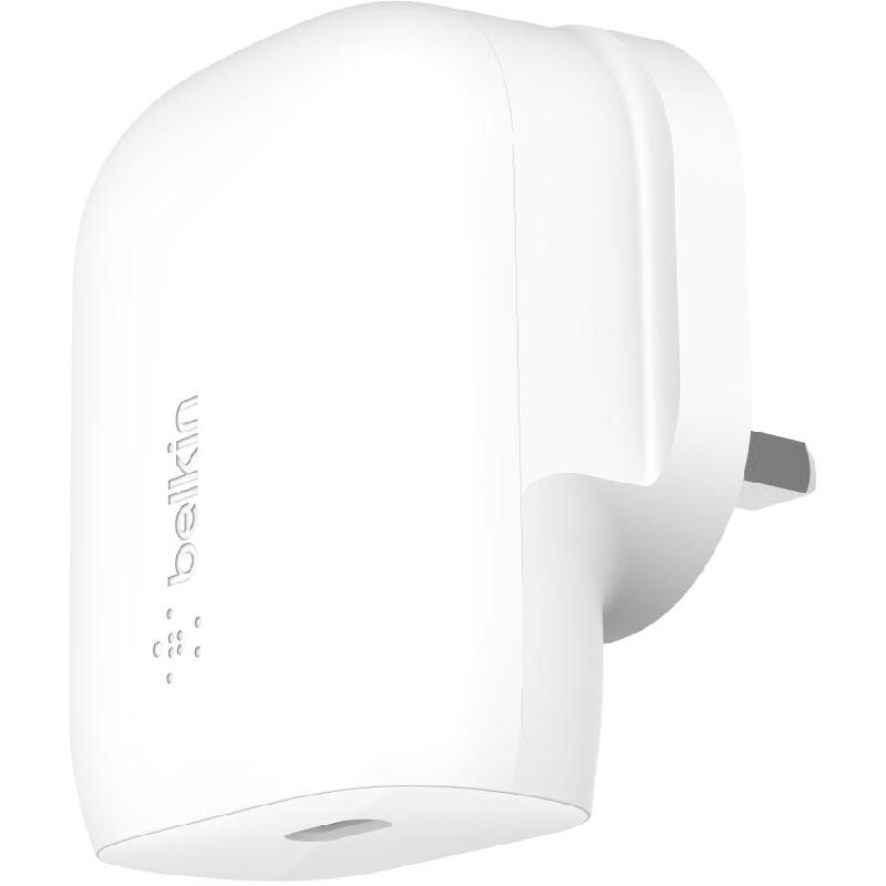 Belkin BoostCharge USB-C PD 3.0 PPS Wall Charger 30W, USB PD (Power Delivery), 30 Watts, Single USB-C, White