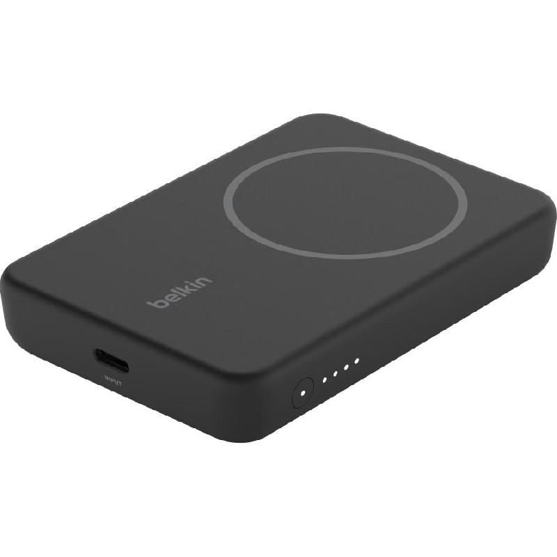 Belkin BoostCharge Magnetic Wireless Powerbank, Fast Battery Charging, 5000 mAh, Single USB-C (I/O Charging), Black