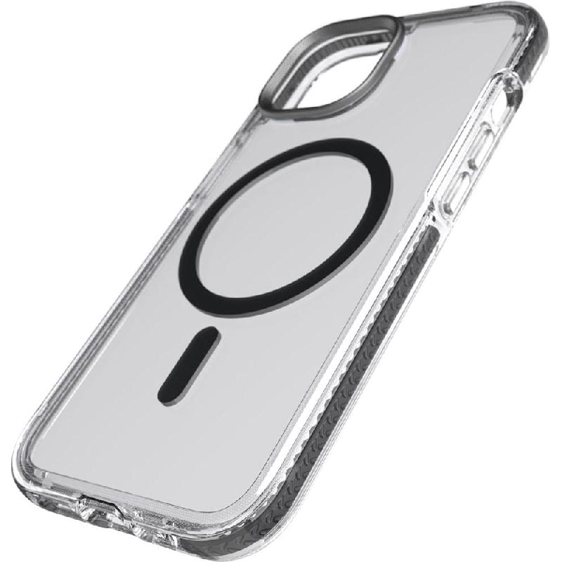 Tech21 EvoCrystal Back Cover Mobile Case with MagSafe, for iPhone 14, Graphite Black — 3