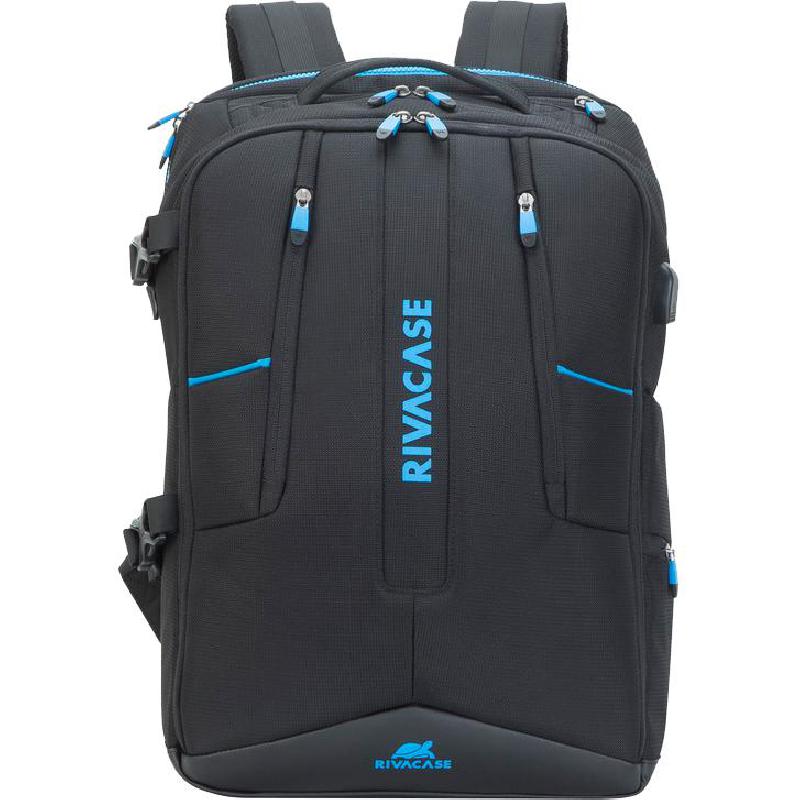 Rivacase Borneo Gaming Laptop Backpack, for 17.3" (Device), Black