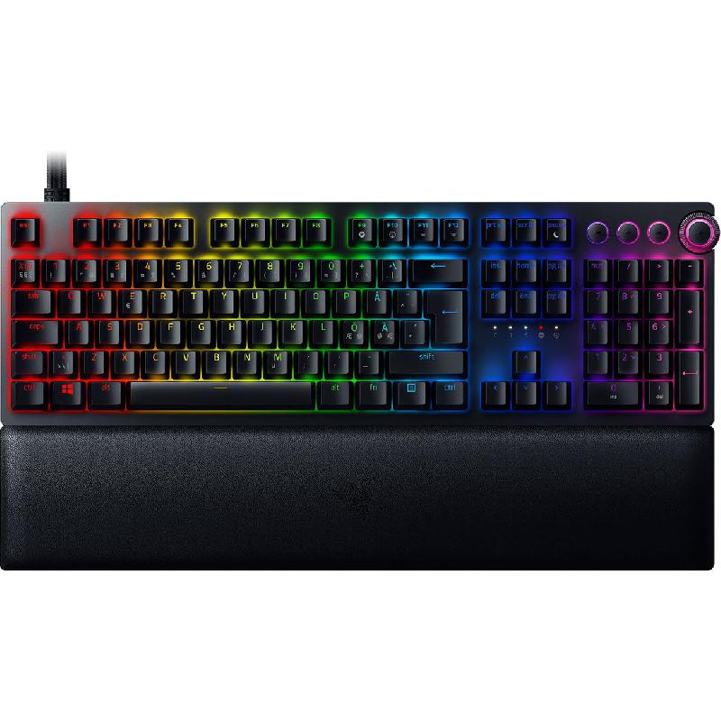 Razer Huntsman V2 Analog Optical Switch (US Layout) Gaming Keyboard, Wired, for Apple Laptop/Desktop Computer/Gaming Desktop Computer/CPU/Gaming CPU, Black