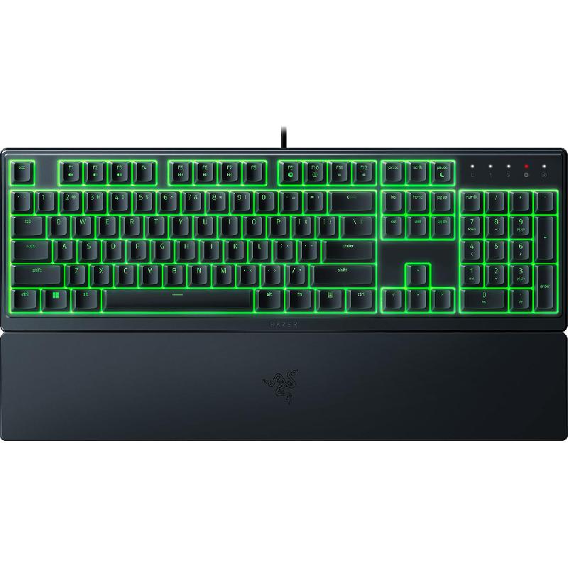 Razer Ornata V3 X Low Profile Keys Silent Membrane Switches, US Layout RGB Lighting Ergonomic Gaming Mechanical Keyboard, Wired, Black