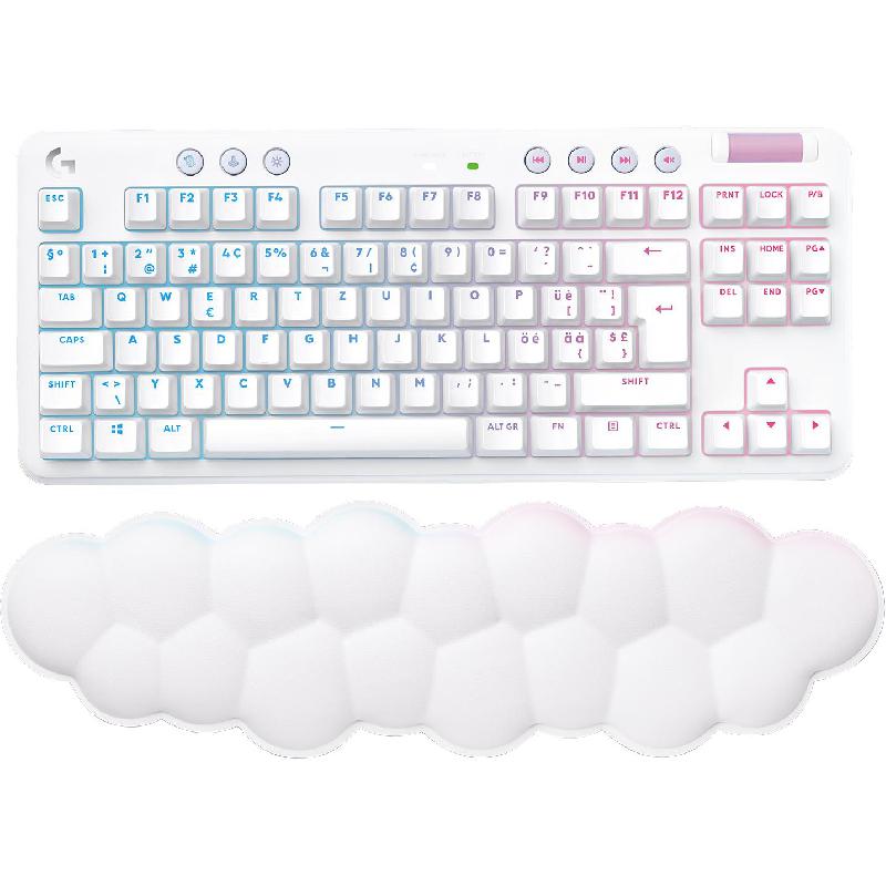 Logitech G715 TKL Gaming Keyboard, Bluetooth/Wireless (2.4 GHz RF), for Laptop/Desktop Computer/Gaming Desktop Computer/CPU Windows OS, White