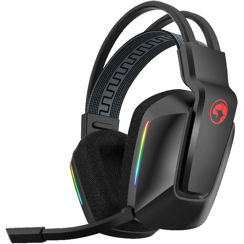 MARVO Scorpion HG9066 RGB Gaming Headset, Wireless, Rotating Microphone, Black