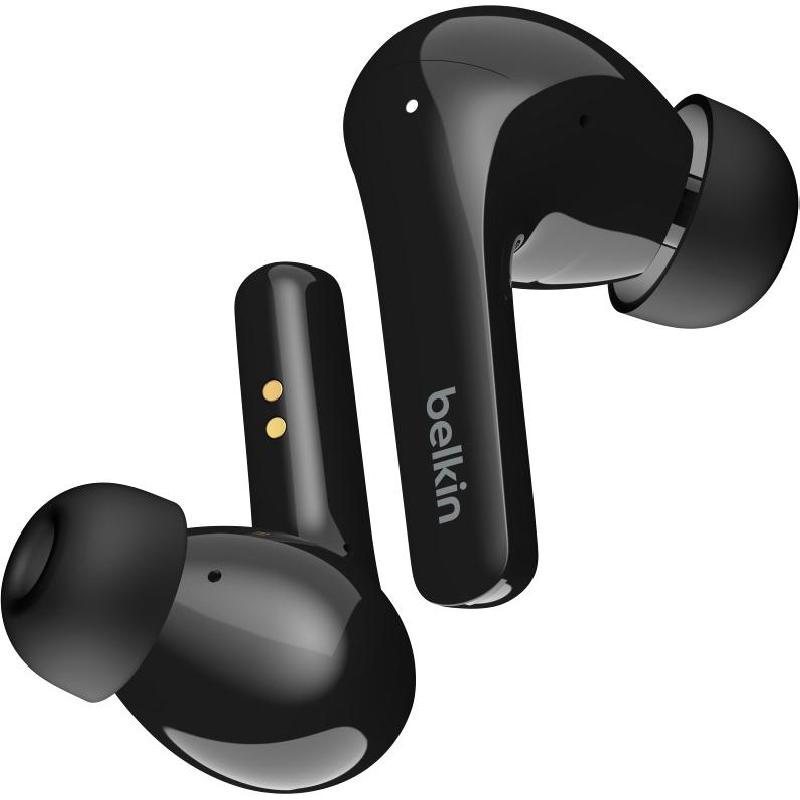 Belkin SoundForm Flow Earbuds, Active Noise Cancelling, Bluetooth, USB (Charging), Built-in Microphone, Black