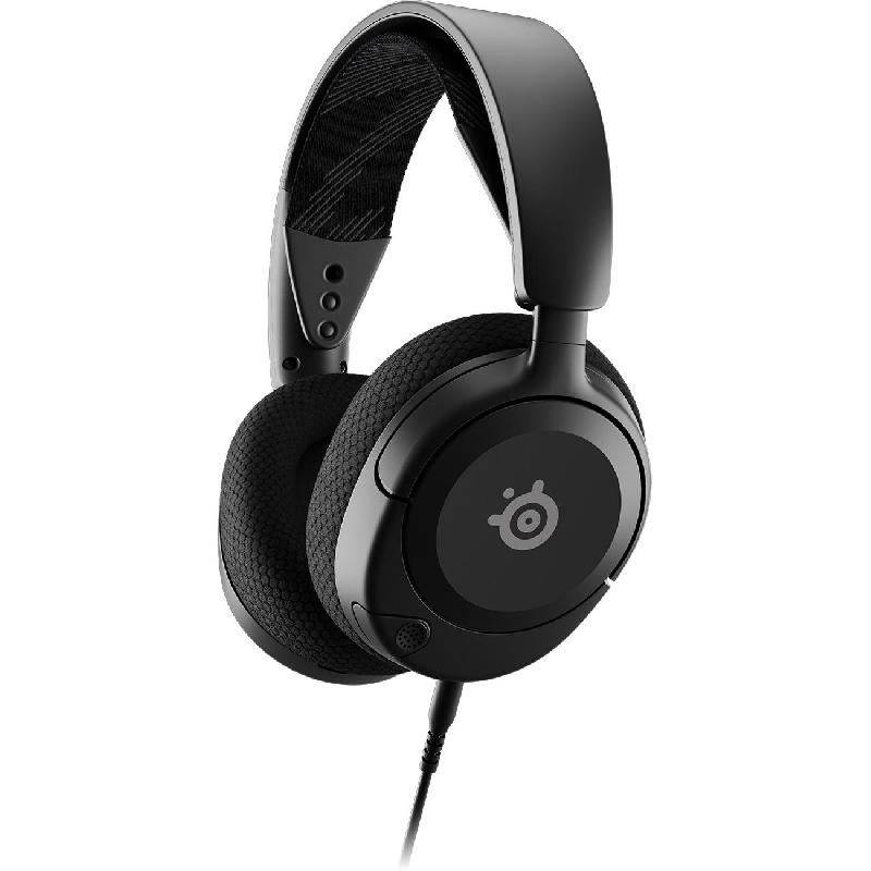 SteelSeries Arctis Nova 1 Gaming Headset, Wired, 3.5 mm Connector, Retractable Microphone, Black