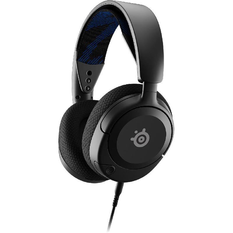 SteelSeries Arctis Nova 1P Gaming Headset, Noise Cancelling Microphone, Wired, 3.5 mm Connector, Retractable Microphone, Black
