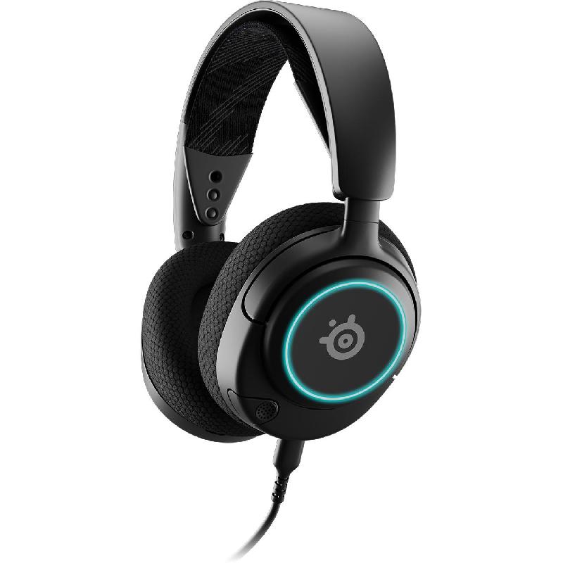 SteelSeries Arctis Nova 3 Gaming Headset, Wired, USB-C, Retractable Microphone, Black