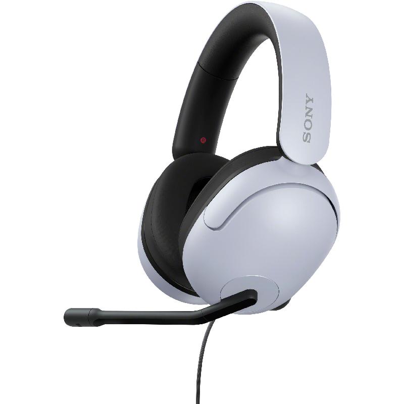 Sony INZONE H3 Gaming Headset, Active Noise Cancelling, Wired, 3.5 mm Connector/USB, Unidirectional Microphone, White/Black