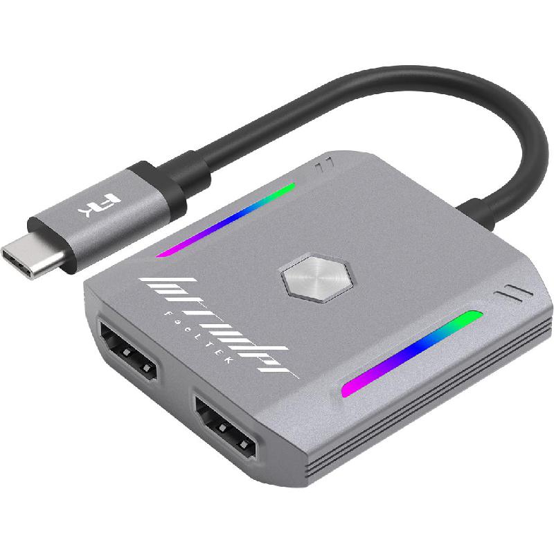 FeelTek USB-C to HDMI Dual Port Dongle AV Adapter