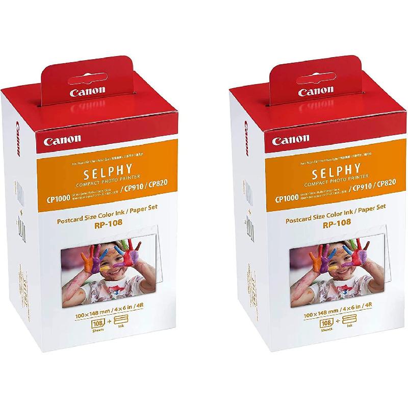 Canon RP-108 (Twin Pack) Color Ink/Paper Set