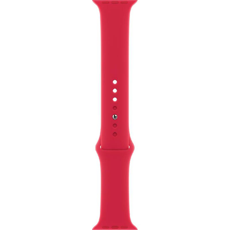 Apple Sport Band Wrist Strap, for Apple Watch Series 8 45/Watch Series 7 45/Watch Series 6 44/Watch SE 44, Fluoroelastomer, Regular Band Size, (Product) Red