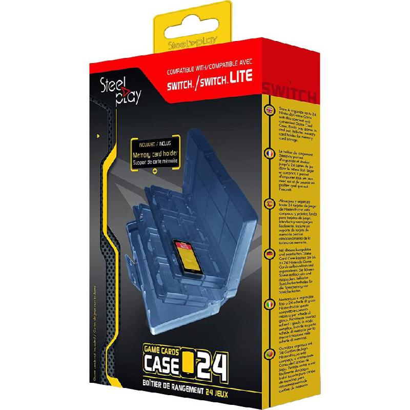 SteelPlay 24 Games Box for Nintendo Switch, Black