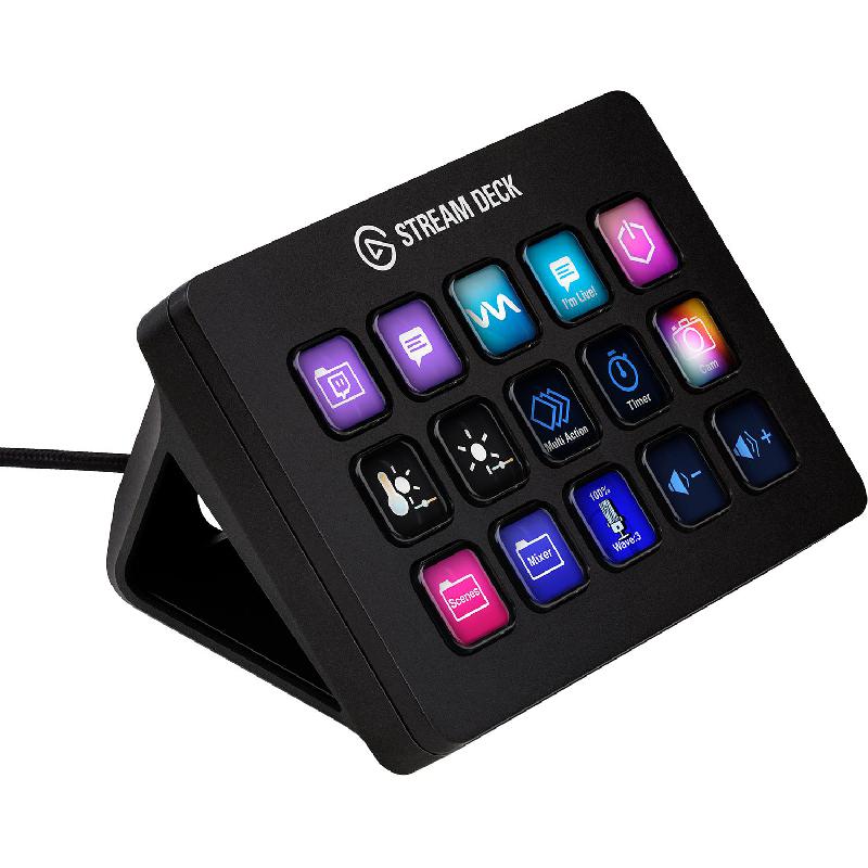 ELGATO Stream Deck MK.2 LCD Keys, for Gaming Laptop/Gaming Desktop Computer/Gaming CPU, Black