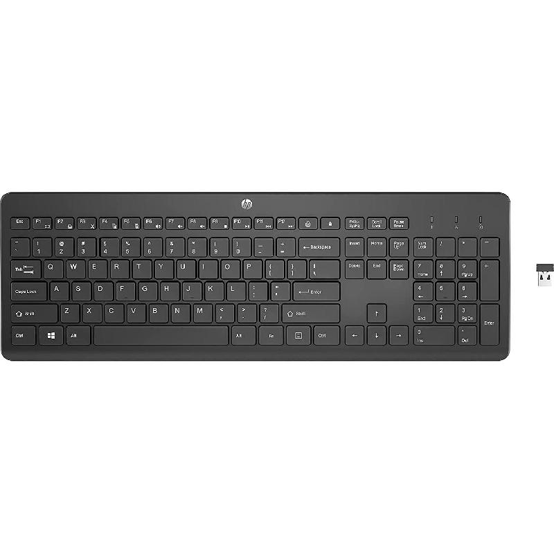 HP 230 Keyboard, Wireless, for Devices with Windows, Black