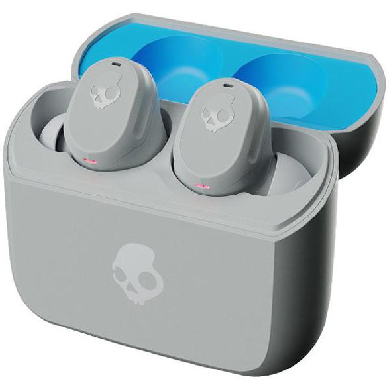 Skullcandy Mod Earbuds, Bluetooth, USB (Charging), Built-in Microphone, Light Grey/Blue