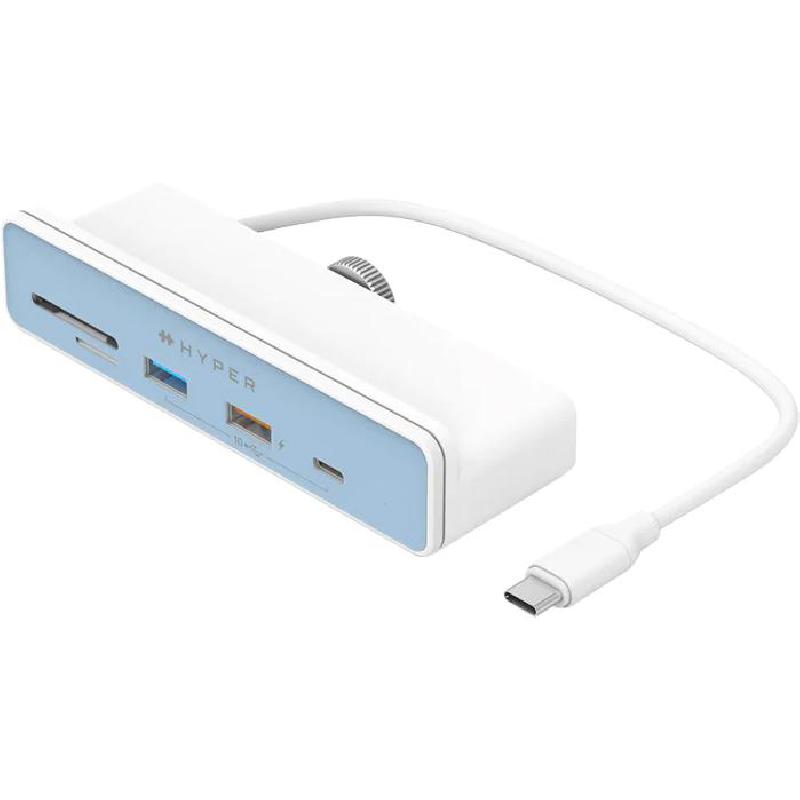 Hyper HyperDrive Multi-port Station, USB-C, 6 Port (HDMI/2X USB-A/USB-C/SD/Micro SD), White