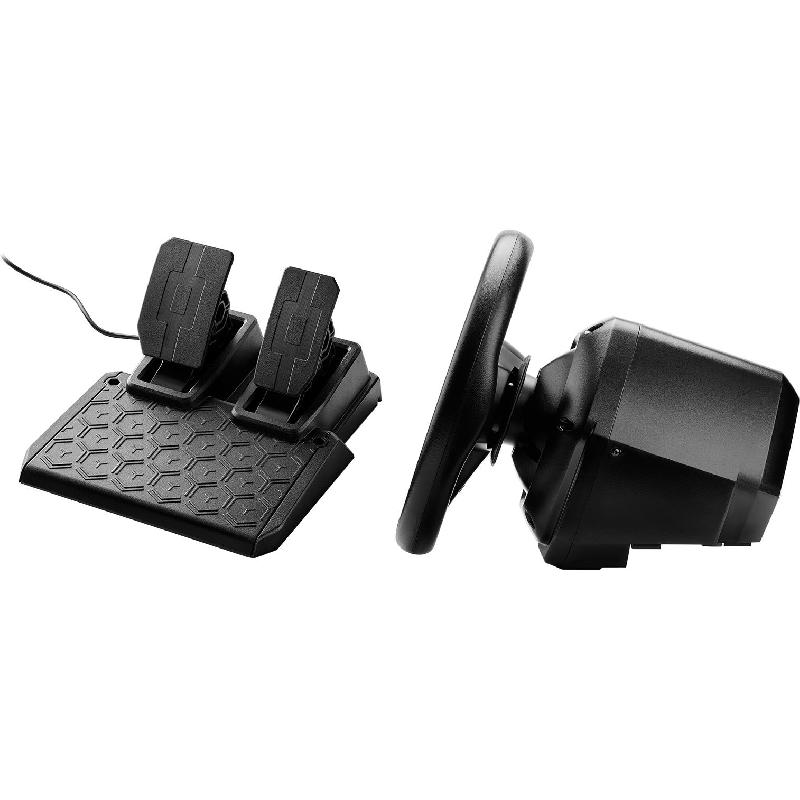 Thrustmaster T128P Force Feedback Racing Wheel + Pedals, Wired, for Gaming Laptop/Gaming Desktop Computer/Gaming CPU/PlayStation 4, Black