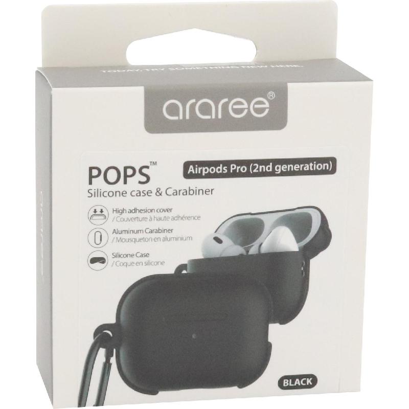 Araree POPS Earbuds Case, for Apple AirPods Pro 2nd Gen, Black