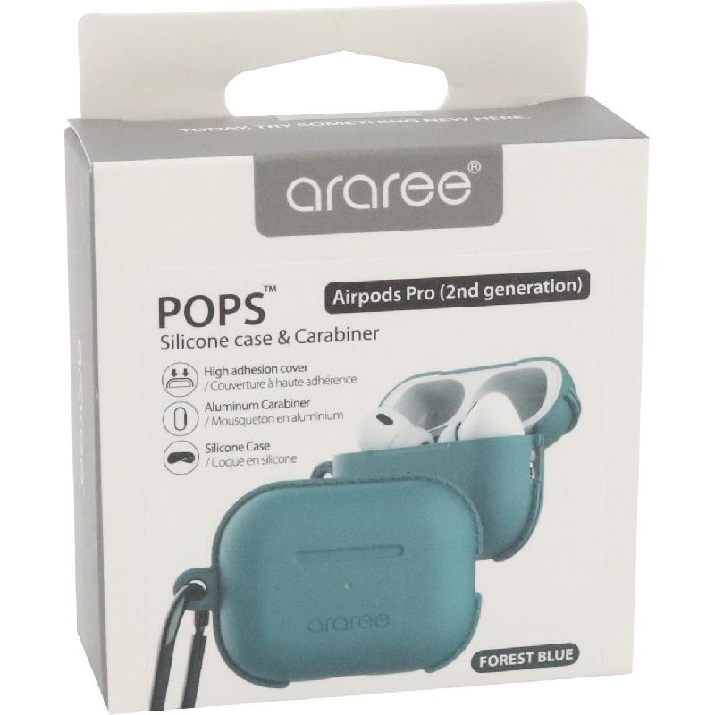 Araree POPS Earbuds Case, for Apple AirPods Pro 2nd Gen, Forest Blue